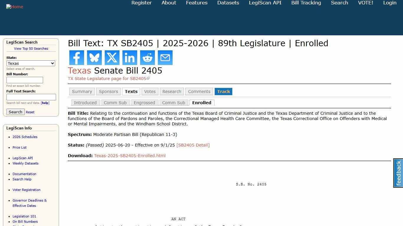 Bill Text: TX SB2405 2025-2026 89th Legislature Enrolled LegiScan