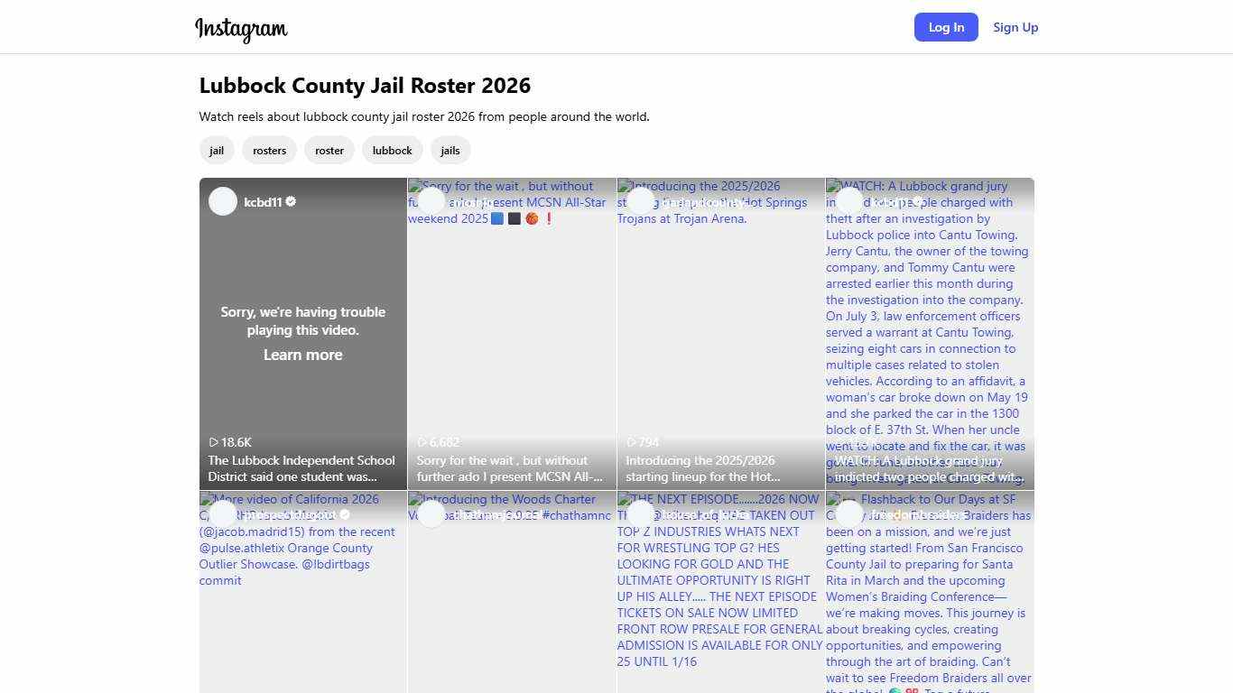 Lubbock County Jail Roster 2026